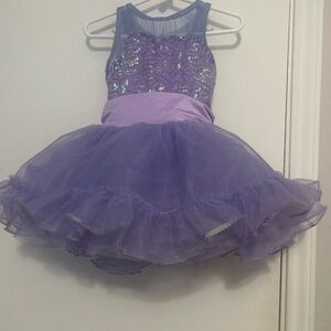 Girl Purple Tutu with Sparkle Detail on the Front